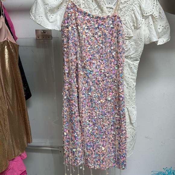 Retrofete Pink sequin dress - Picture 1 of 4
